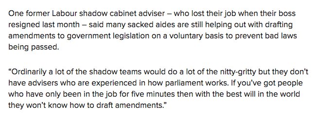RT @jimwaterson: Some sacked Labour advisers are v…