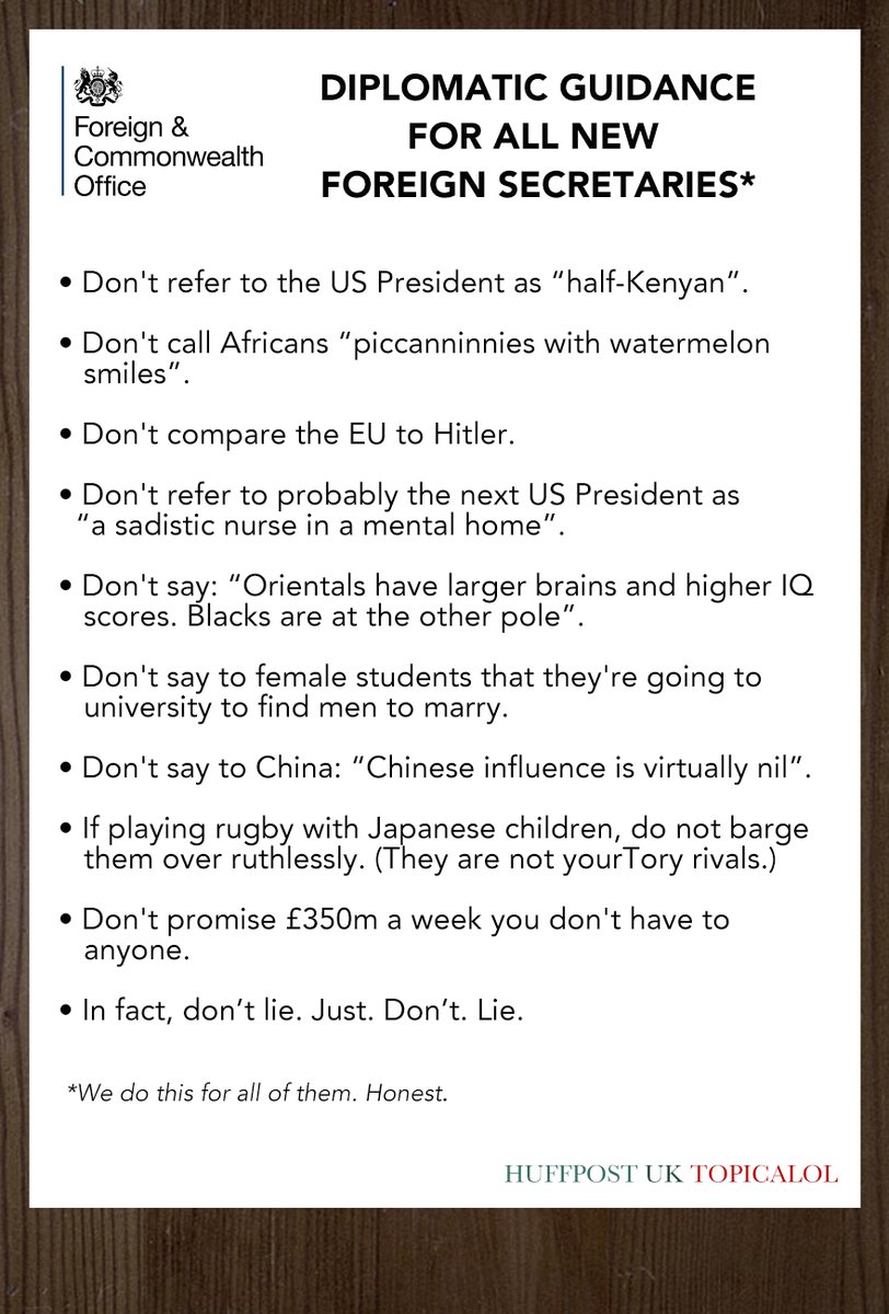 RT @davidschneider: Foreign Office instructions fo…