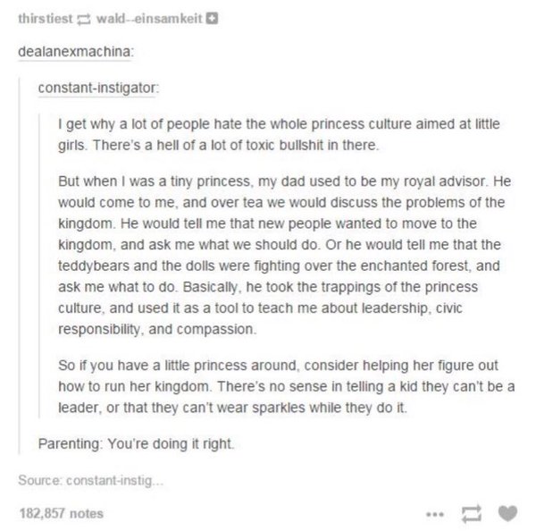 RT @MyDaughtersArmy: How to parent a princess. htt…