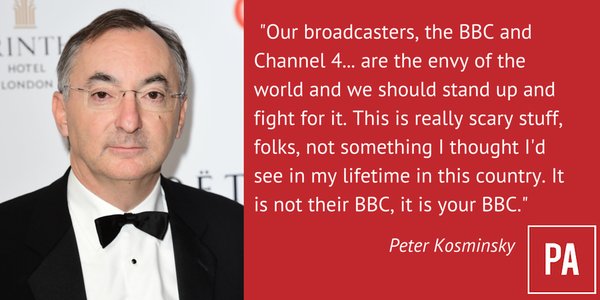 RT @PA: Government trying to ‘eviscerate’ BBC, Wol…