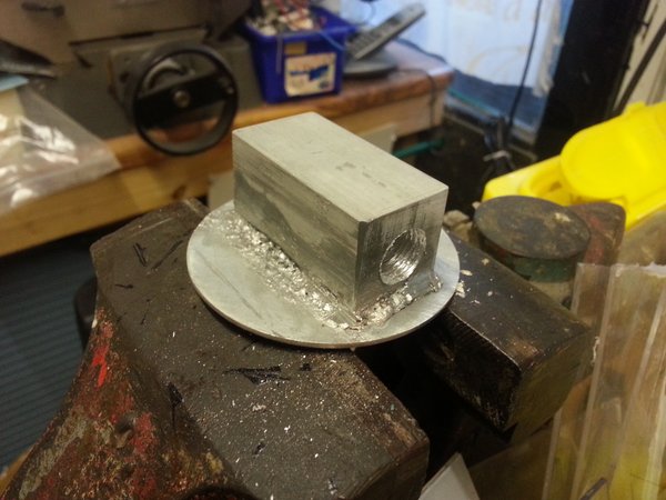 That didn’t go well. Aluweld joined the parts but…