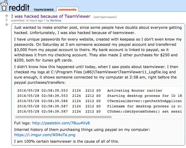 RT @alienvault: #TeamViewer Denies Hack, Even As U…