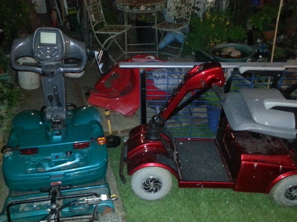 Also two mobility scooters rescued (sans motors)….