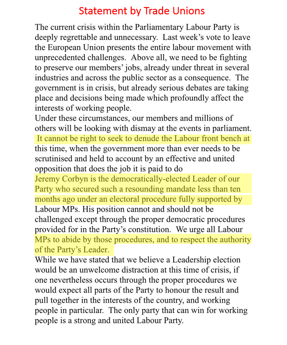 RT @LabourEoin: Statement by Trade Unions just pub…