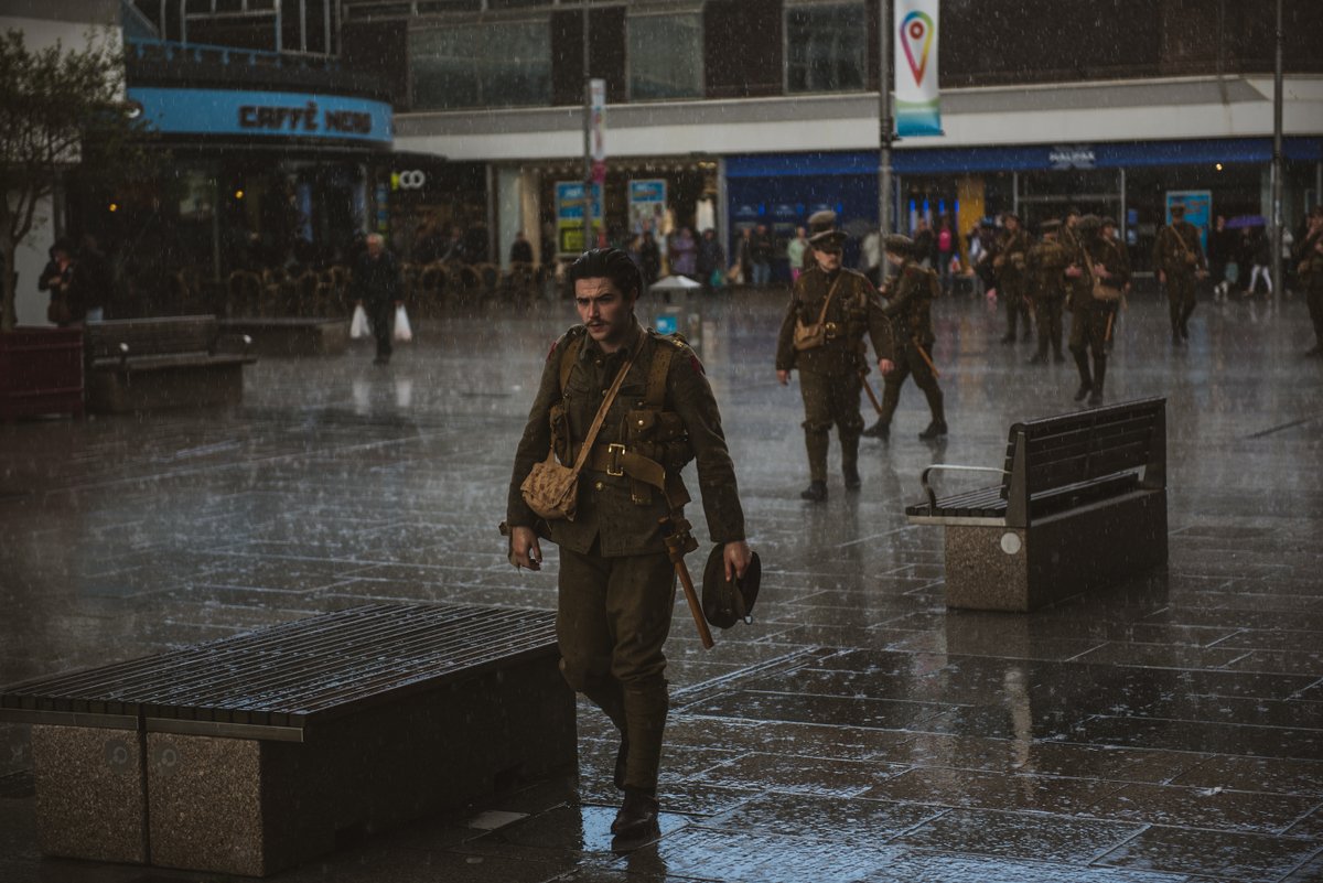 RT @northernstage: Soldiers in #ww1 uniforms today…
