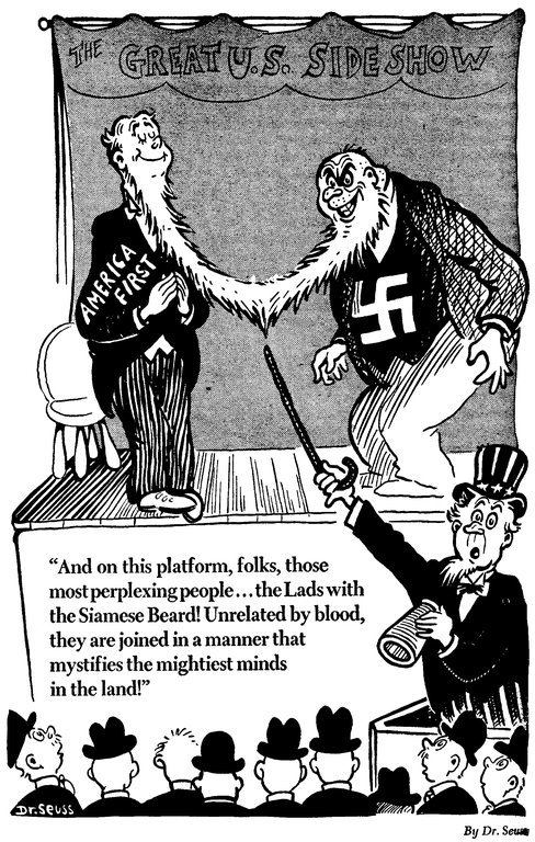 RT @Soniasuponia: When Dr. Seuss took on Adolf Hit…