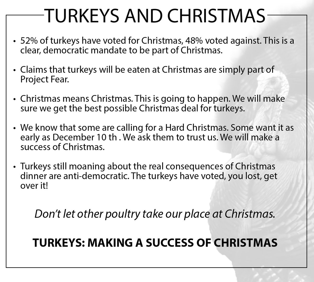 RT @davidschneider: Re turkeys voting for Christma…